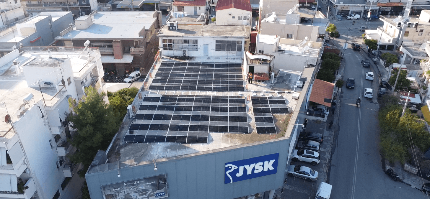 LIGHTBORN SYSTEMS & Mourtzilas Energy Solutions: Completion of a 70kW Net Metering Rooftop Photovoltaic System for JYSK Peristeri