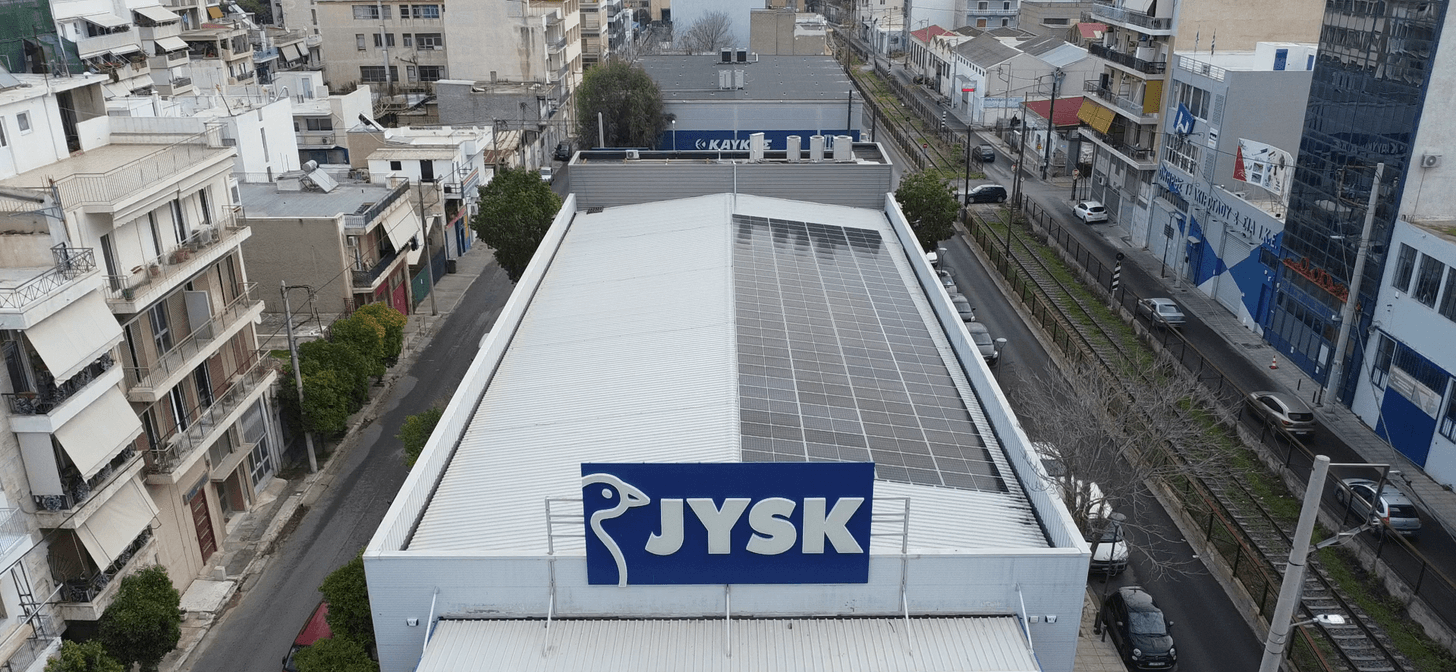 LIGHTBORN SYSTEMS & Mourtzilas Energy Solutions : Ολοκλήρωση Φωτοβολταϊκού Στέγης 70kW Net Metering για την εταιρεία JYSK Περιστερίου
